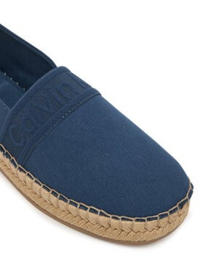 Calvin Klein Espadryle Oblique Espadrille Webbing HW0HW02934 Niebieski