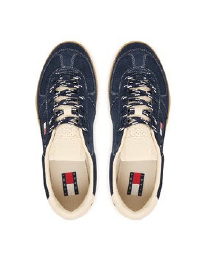 Tommy Jeans Sneakersy Mu The Greenwich Edge Suede EN0EN03050 Granatowy
