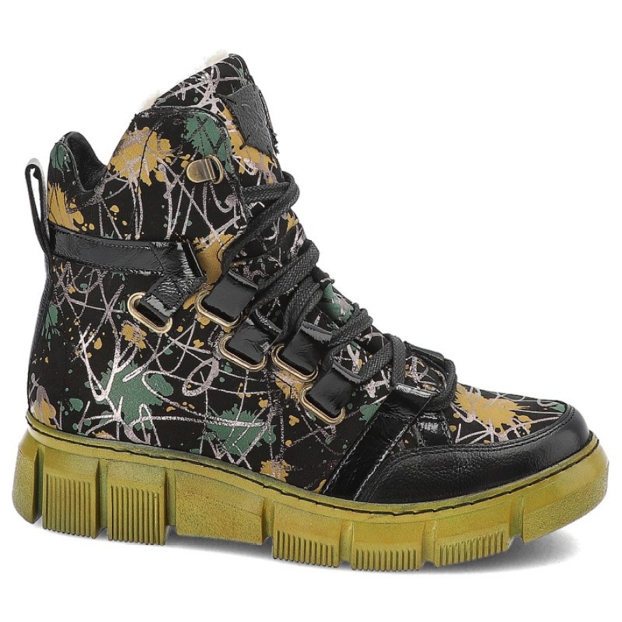 Żółte Botki Maciejka Modne Obuwie Damskie