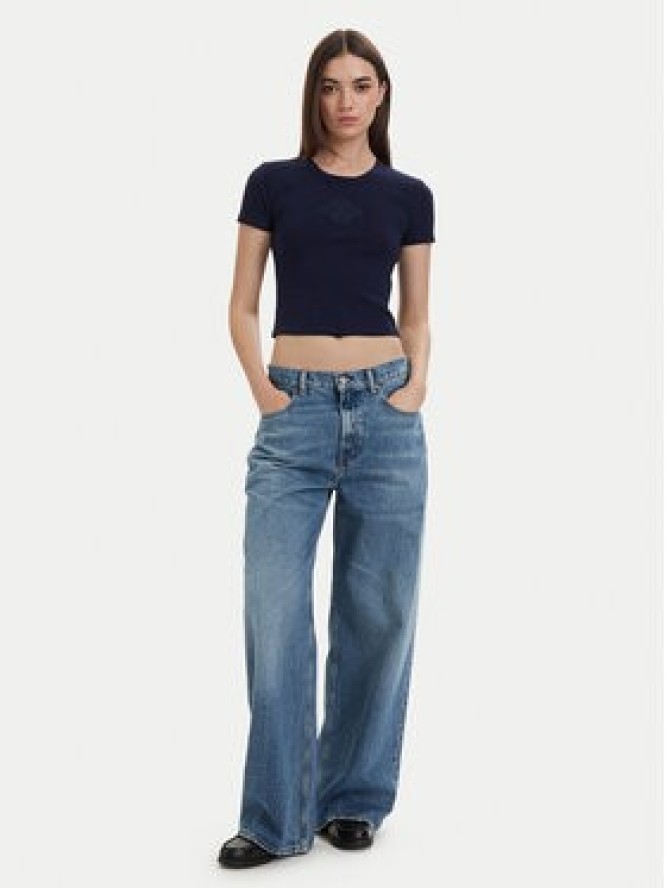 HUGO T-Shirt Delanor 50570857 Granatowy Slim Fit