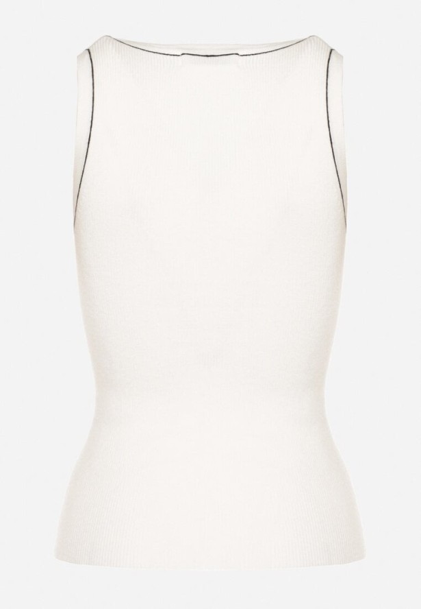 Biało-Czarny Top z Modalem i Wiskozą Sanilatia