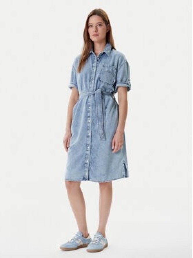 Mustang Sukienka jeansowa Camilla 1016564 Niebieski Regular Fit