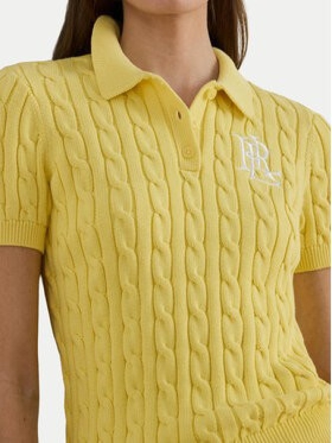 LAUREN RALPH LAUREN Polo 200932224017 Żółty jasny Slim Fit