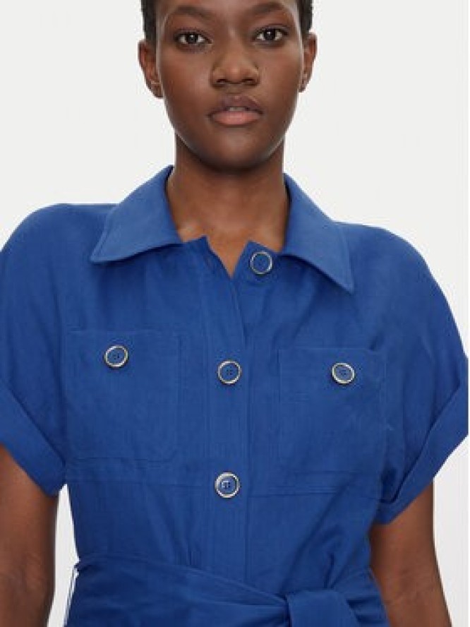 Luisa Spagnoli Sukienka koszulowa Patrono 542264 Niebieski Regular Fit