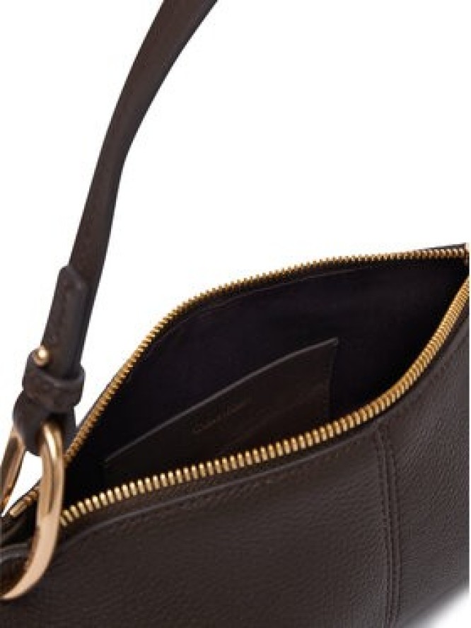 Calvin Klein Torebka Slouchy Leather Small Conv Bag LV04F3659G Brązowy