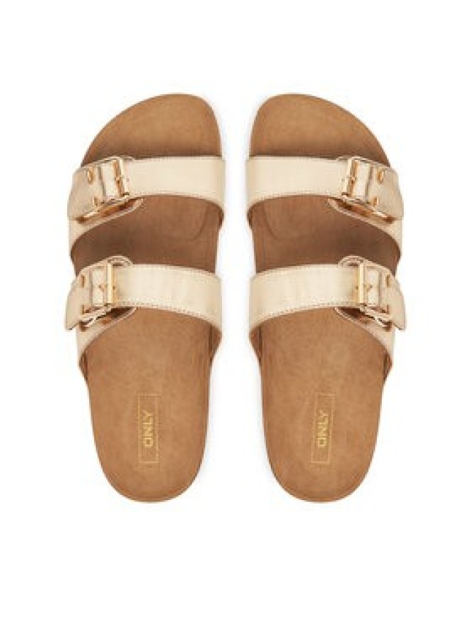 ONLY Shoes Klapki Onlmaxi-13 Pu Strap Buckle 15331392 Złoty