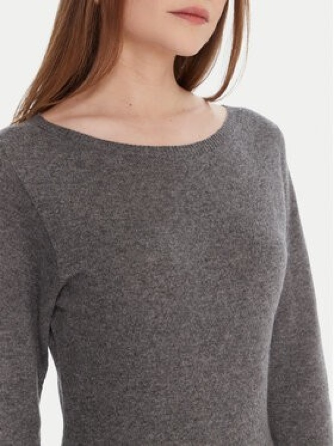 Kontatto Sukienka dzianinowa 3M0964C Szary Slim Fit