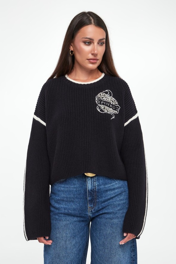 Sweter damski wełniany Alicudi PINKO