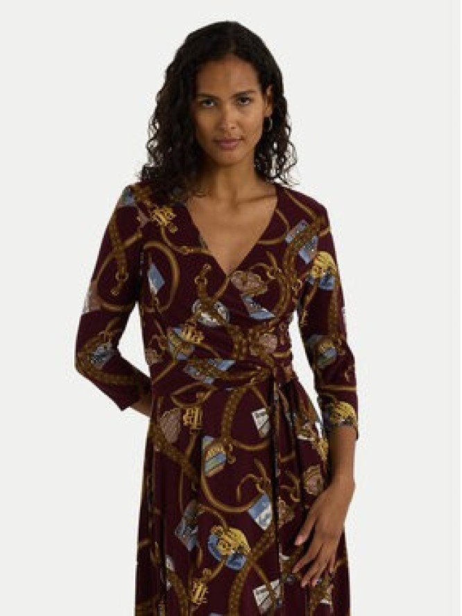 LAUREN RALPH LAUREN Sukienka codzienna 250951440001 Bordowy Slim Fit