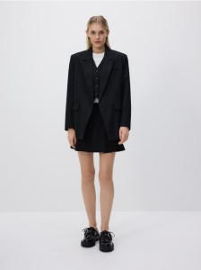 Marynarka z wiskozą - czarny