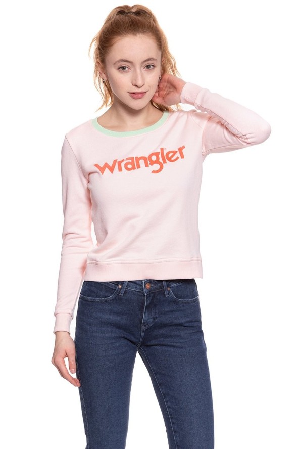 DAMSKI SWETER WRANGLER RETRO KABEL SWT ROSEWATER W602RHYLF 112130380