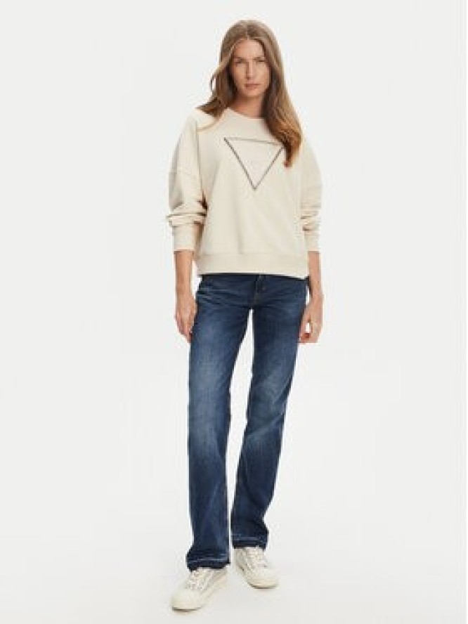 Guess Bluza W5YQ04 KC8I0 Beżowy Regular Fit