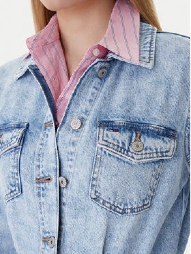 Tommy Jeans Sukienka jeansowa DW0DW22004 Niebieski Regular Fit