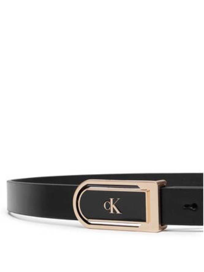 Calvin Klein Pasek Round Ck Enamel Plaque 20Mm LV04F7109G Czarny
