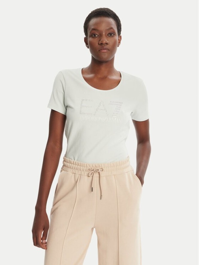 EA7 Emporio Armani T-Shirt 7W000094 AF10373 U9060 Błękitny Slim Fit