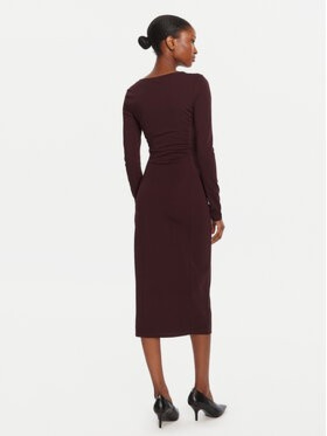 KAOS Sukienka koktajlowa Abiti RI1MA002 4005 Bordowy Slim Fit