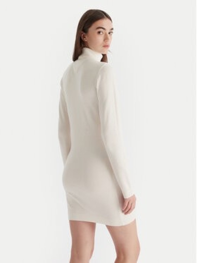 Tommy Jeans Sukienka dzianinowa Ess DW0DW21958 Écru Slim Fit