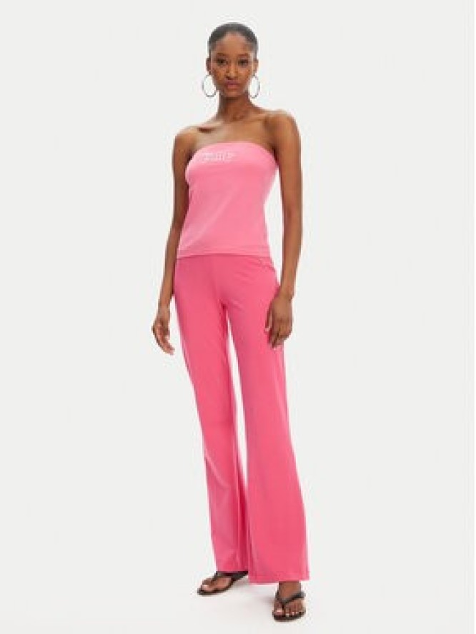 Juicy Couture Top Babey JCWCT23310 Różowy Slim Fit