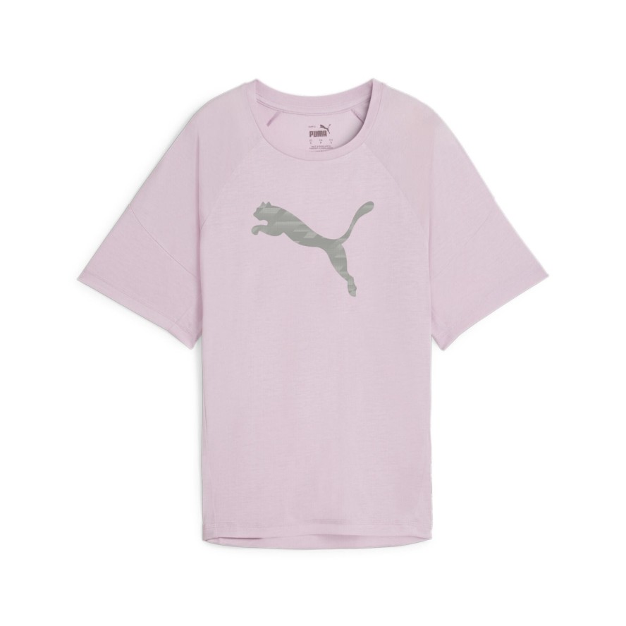 Damska koszulka z nadrukiem EVOSTRIPE PUMA Grape Mist Purple