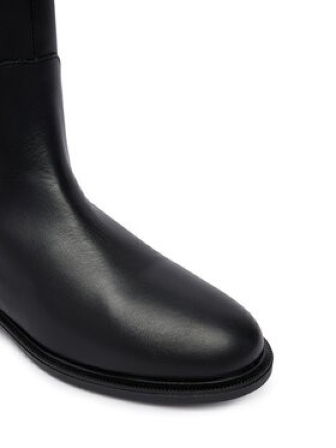 Tommy Hilfiger Kozaki Th Buckle Leather Knee Boot FW0FW09572 Czarny