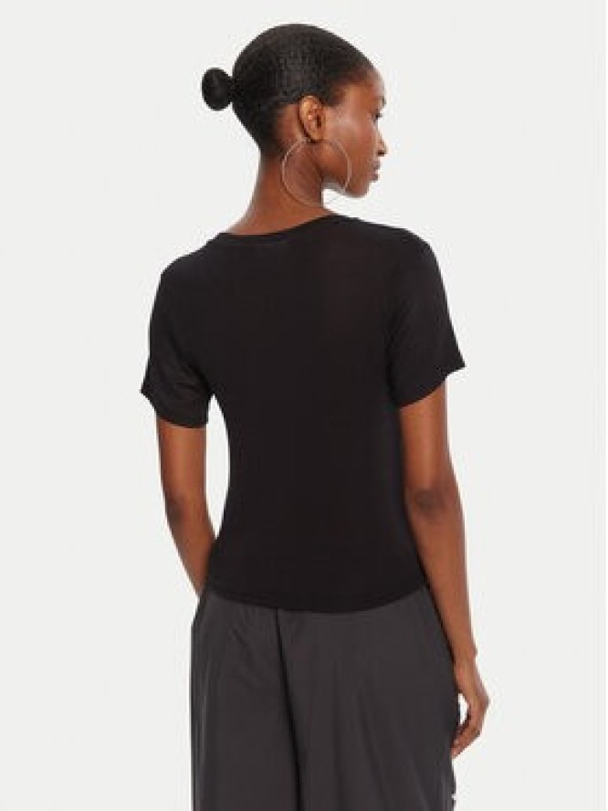 Juicy Couture T-Shirt Sheer JCWCT225301 Czarny Slim Fit