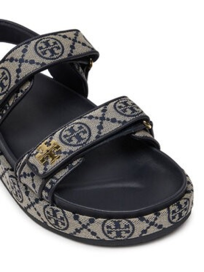 Tory Burch Sandały T Monogram Kira Sport 155154 Szary