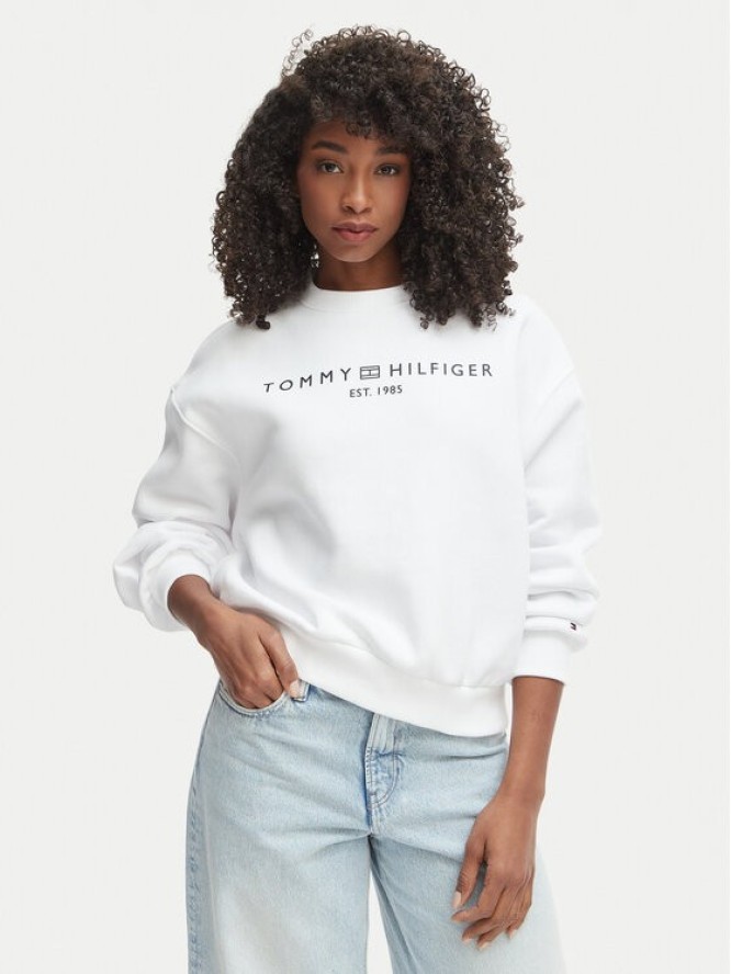 Tommy Hilfiger Bluza WW0WW47831 Biały Regular Fit