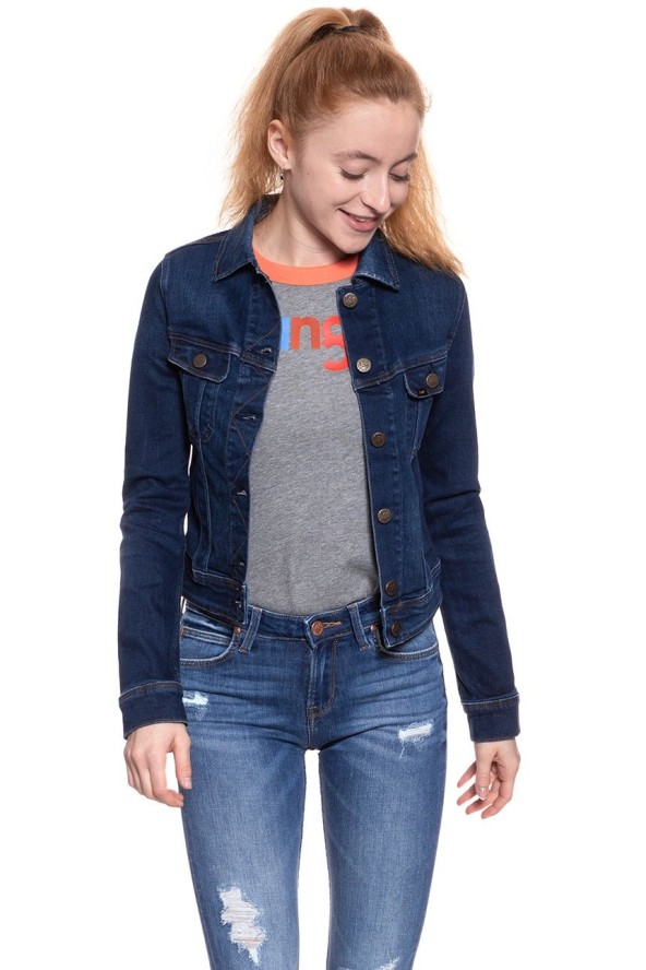DAMSKA KURTKA JEANSOWA LEE SLIM RIDER MEAN STREAKS L541KIMS 112112660
