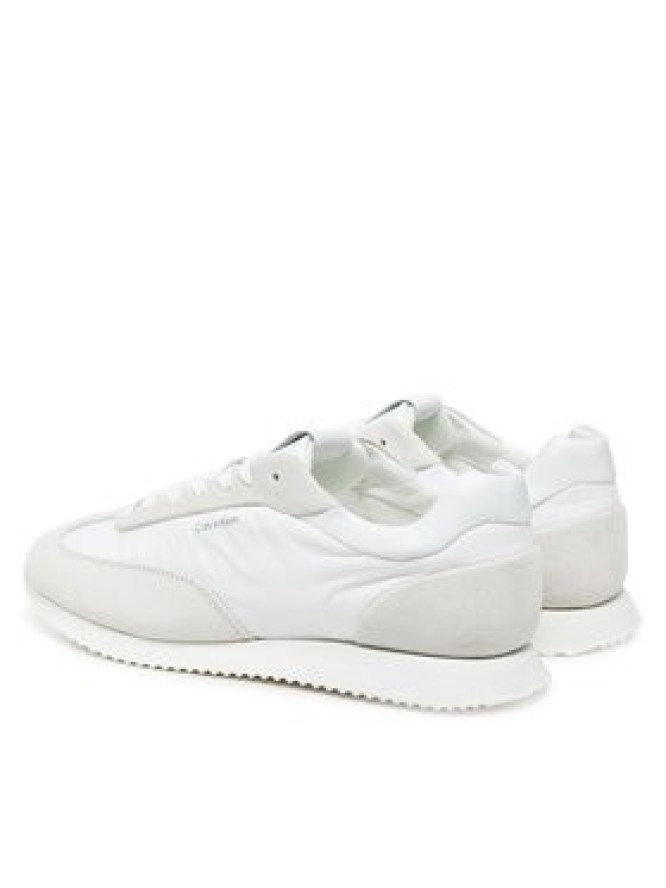 Calvin Klein Sneakersy Runner Lace Up - Nylon Mix HW0HW02395 Biały