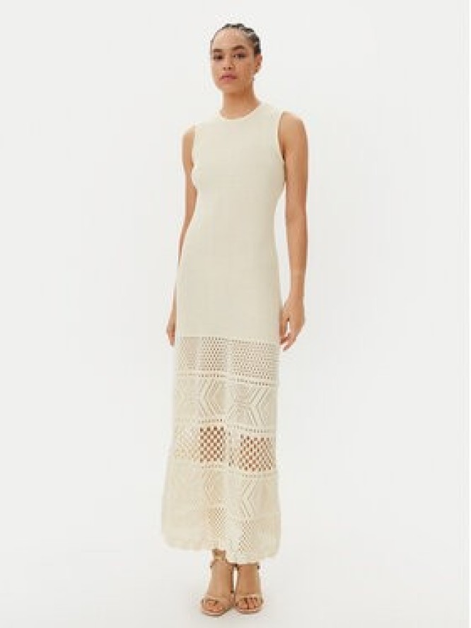 TWINSET Sukienka dzianinowa 251LL3SBB Beżowy Regular Fit