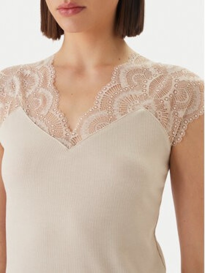 Morgan Bluzka 251-DELI Beżowy Slim Fit