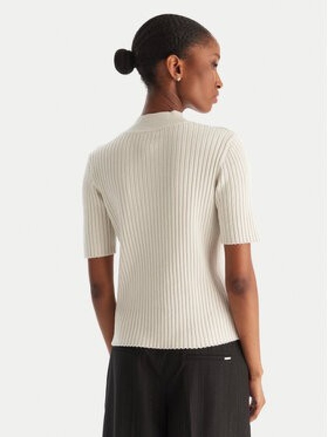 ACCESS FASHION Sweter 54-8046 Beżowy Slim Fit