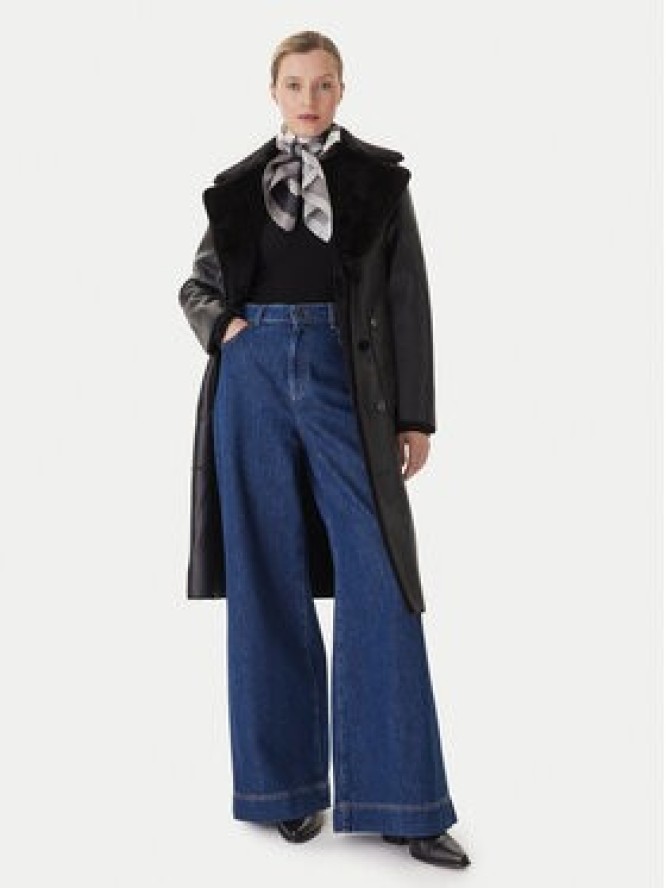 LOLA CASADEMUNT Płaszcz zimowy LF2501015 Czarny Regular Fit