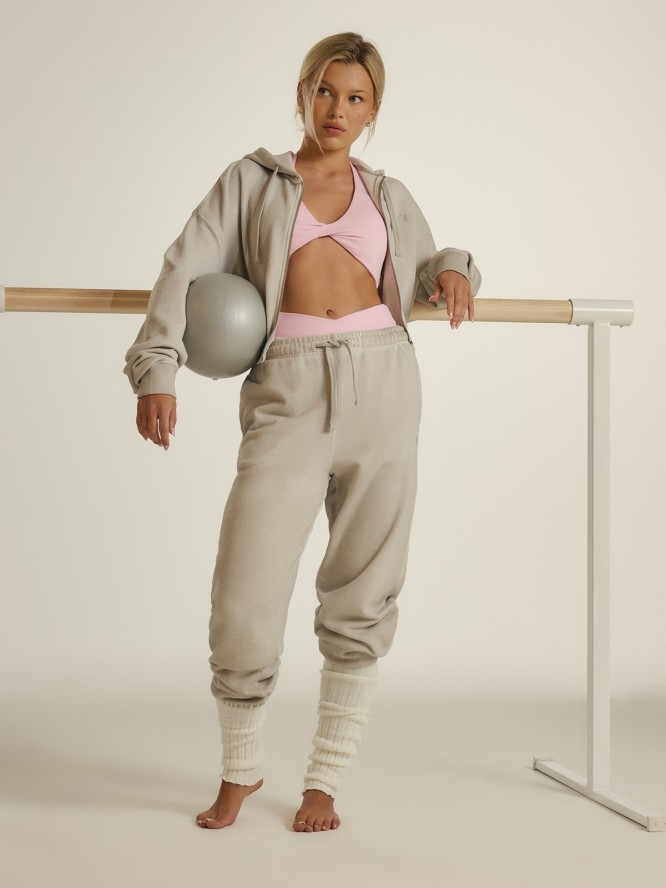 4F Bluza dresowa loose z kapturem 4F x Anna Lewandowska - szara L