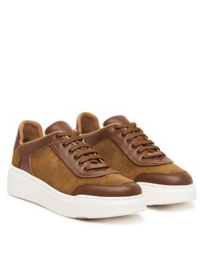 Max Mara Sneakersy Isuede 2624766031 Beżowy