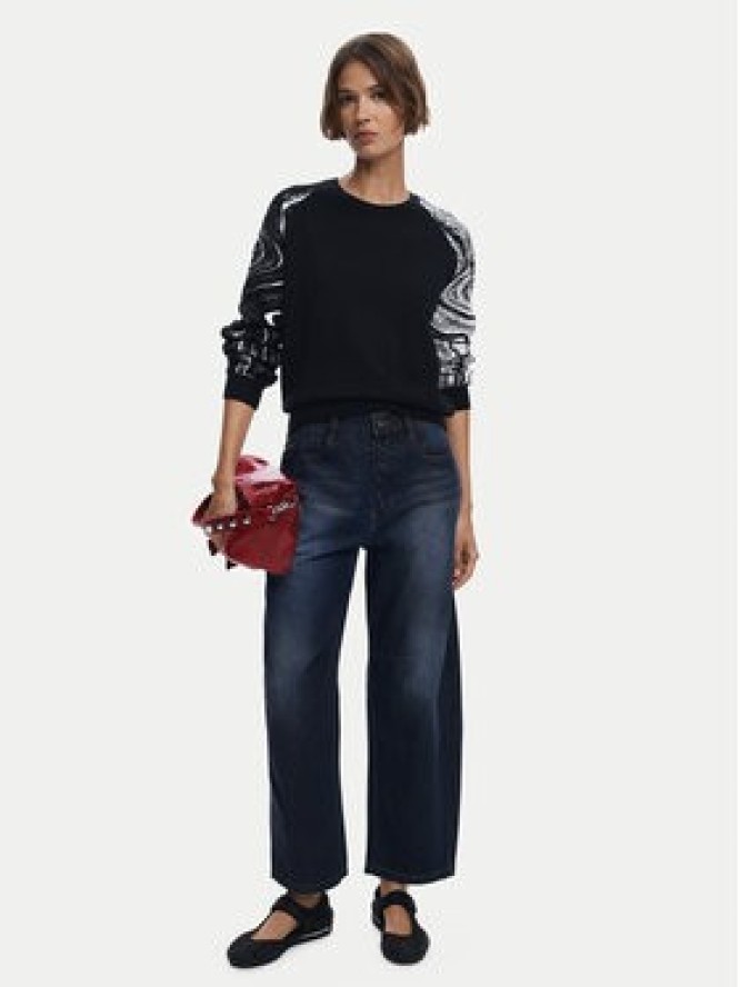 Desigual Sweter Kodiak 25WWJF28 Czarny Regular Fit
