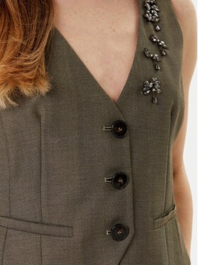 Marella Kamizelka garniturowa Cantico 2523156031 Khaki Slim Fit