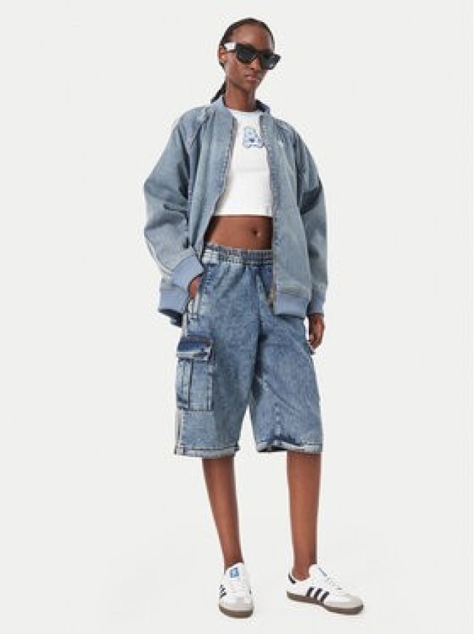 adidas Kurtka jeansowa Sst KQ6473 Niebieski Oversize