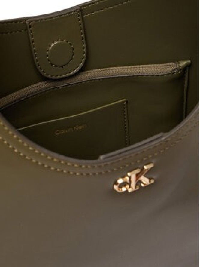 Calvin Klein Torebka Ck Medium Shoulder Bag LV04F3522G Zielony ciemny