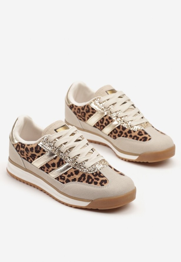 Panterkowe Sneakersy z Geometrycznym Wzorem w Panterkę Eravania