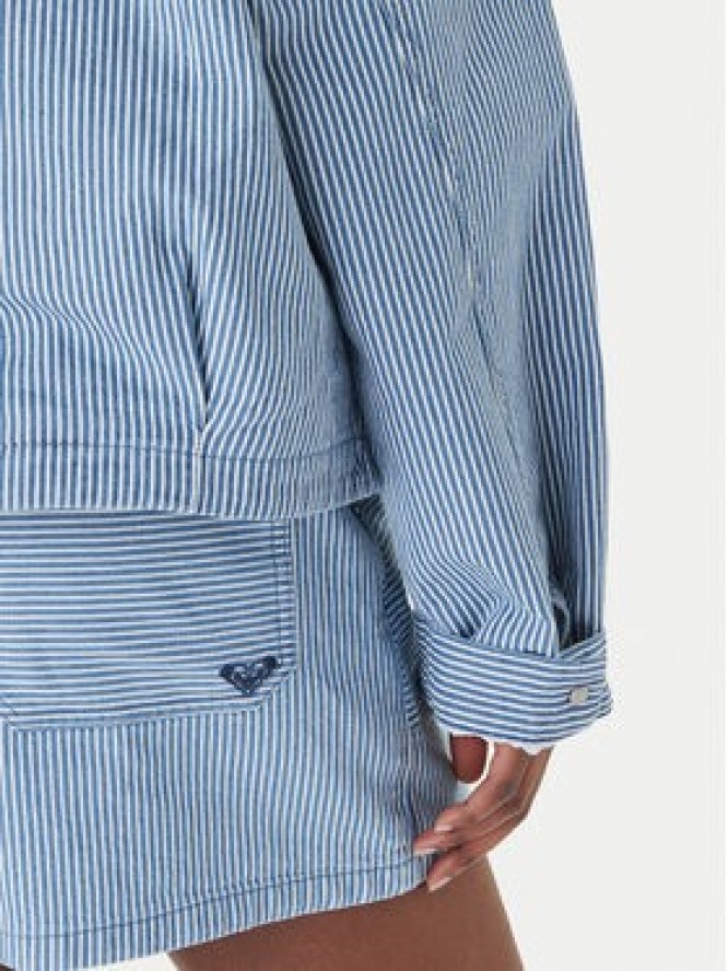 Roxy Kurtka jeansowa Beachfront Bliss ERJJK03702 Błękitny Regular Fit