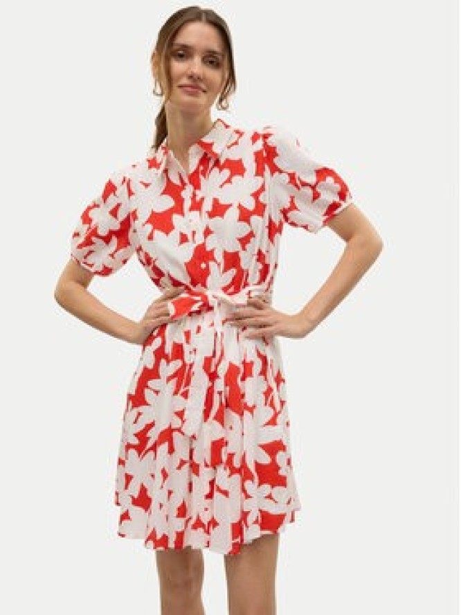 Vero Moda Sukienka koszulowa Dicthe 10303728 Czerwony Regular Fit