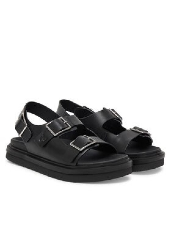 Calvin Klein Jeans Sandały Flat Molded Sandal Buckle YW0YW01785 Czarny