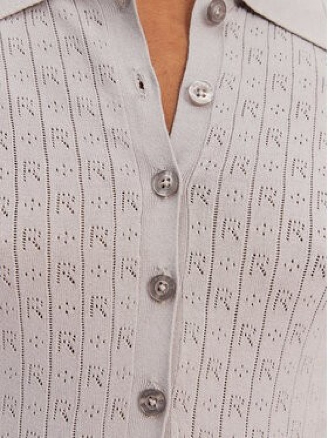 ROTATE Sweter 113785039 Szary Slim Fit