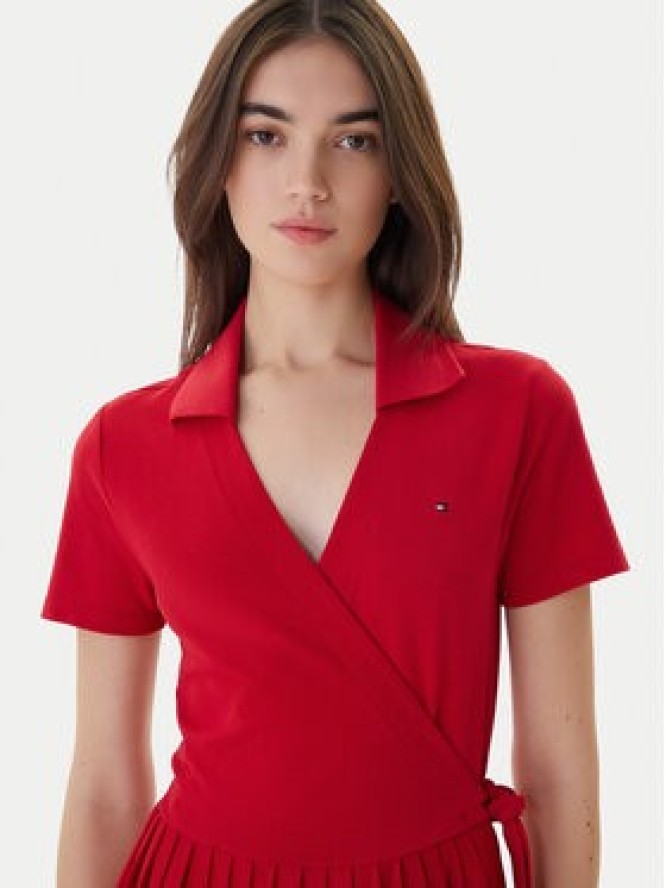 Tommy Hilfiger Sukienka codzienna 1985 WW0WW45733 Czerwony Regular Fit