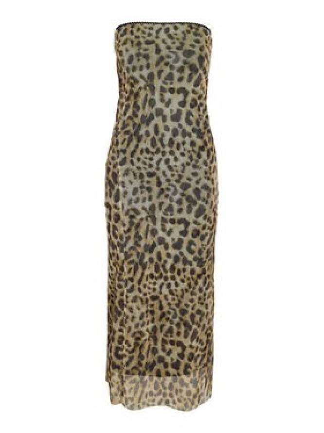 Noisy May Sukienka letnia Lesley 27033993 Brązowy Slim Fit