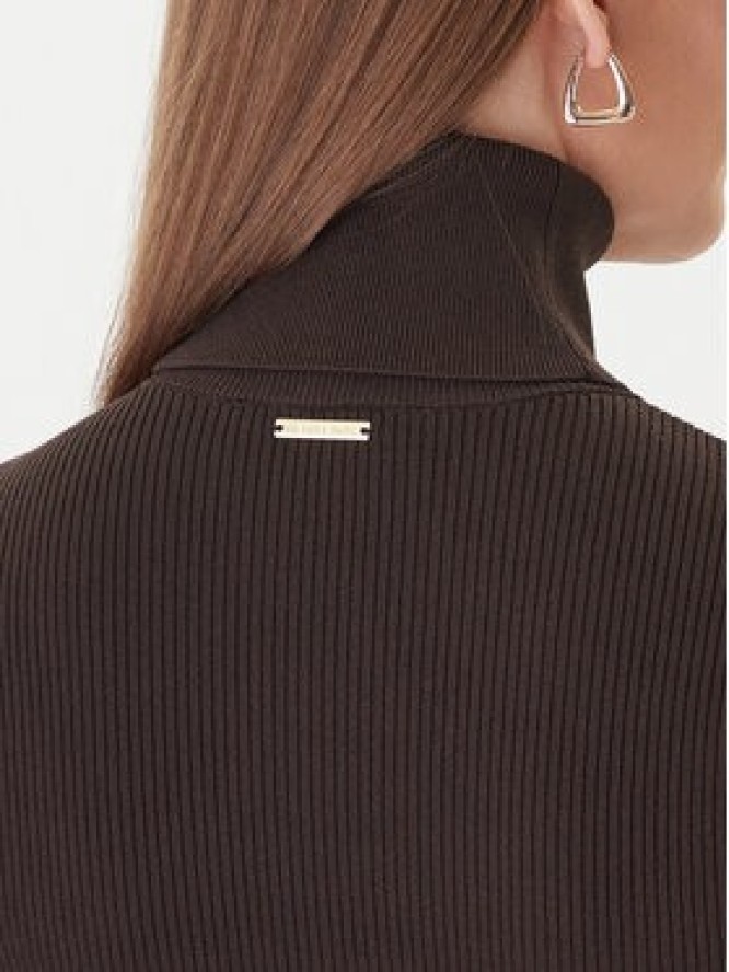 MICHAEL Michael Kors Sukienka dzianinowa MF583C633D Brązowy Slim Fit