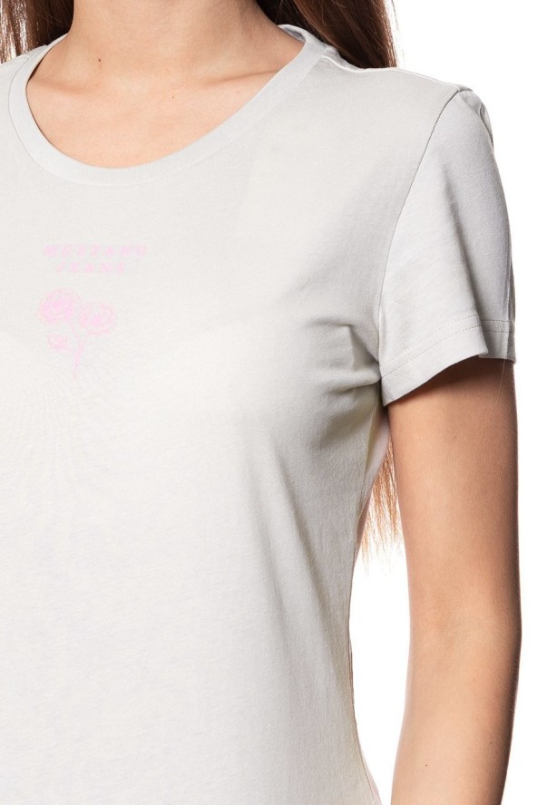 MUSTANG T SHIRT DAMSKI Alexia C Print Dove 1009807 4025