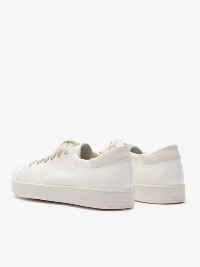 Kremowe sneakersy ze skóry licowej