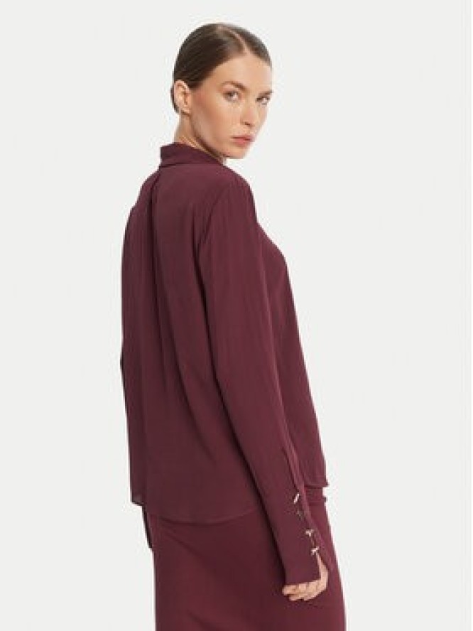 Patrizia Pepe Koszula 8C0761 A8I1 Bordowy Regular Fit